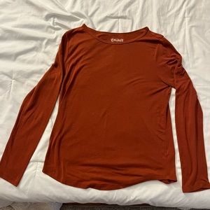 Brown long sleeve top